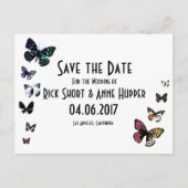 バタフライエッジ、日付のポストカ結婚ードの保存 案内ポストカード (正面)
