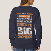 バタフライエフェクトカオス理論Tシャツ スウェットシャツ (裏面)