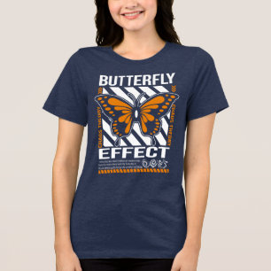 バタフライエフェクトカオス理論Tシャツ トライブレンドTシャツ