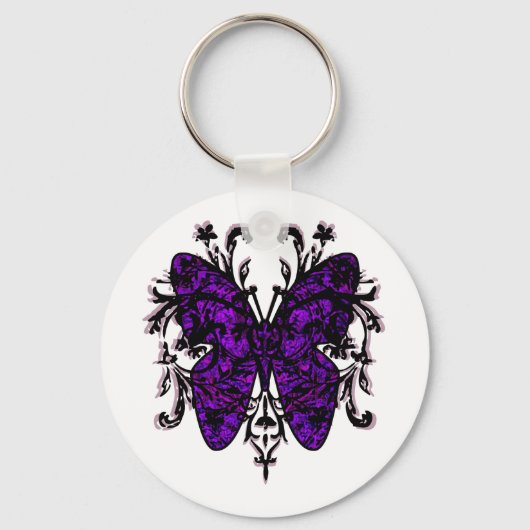バタフライエフェクト(紫) キーホルダー (正面)