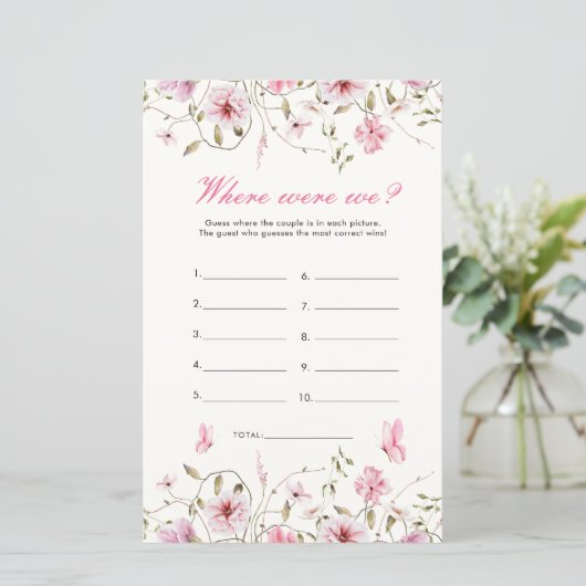 バタフライエレガントどこ我々のブライダルシャワーゲーム (スタンド正面)