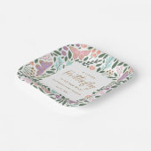 バタフライエレガントガーデン赤ちゃんシャワー ペーパープレート (傾斜あり)