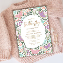 バタフライエレガントガーデン赤ちゃんシャワー