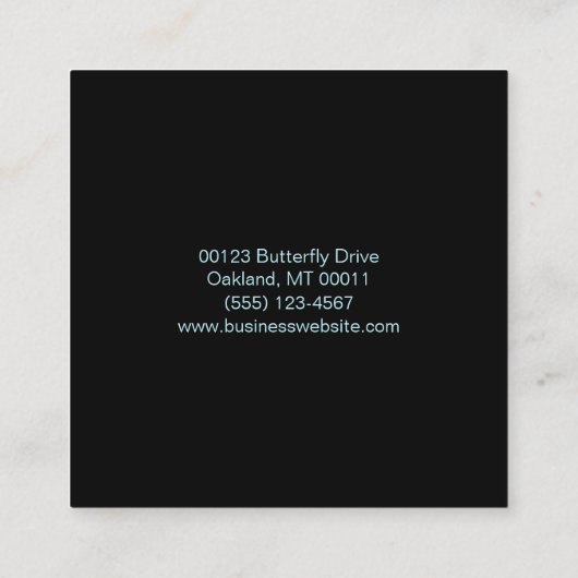 バタフライエレガントスクエアビジネス スクエア名刺 (裏面)