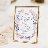 バタフライエレガントブライダルシャワー 招待状