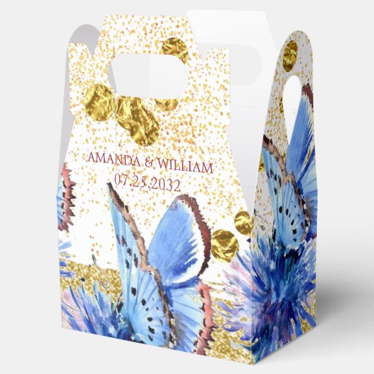 バタフライエレガントモダン結婚式の引き出物ボックス フェイバーボックス (オープン)