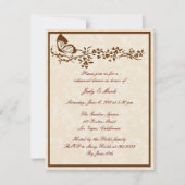 バタフライエレガントリハーサルディナー招待状 招待状 (正面)