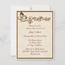 バタフライエレガントリハーサルディナー招待状