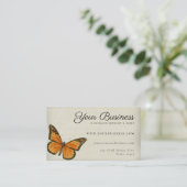 バタフライエレガントロマンチックヴィンテージエフェメラブシン 名刺 (スタンド正面)