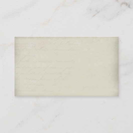 バタフライエレガントロマンチックヴィンテージエフェメラブシン 名刺 (裏面)