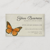 バタフライエレガントロマンチックヴィンテージエフェメラブシン 名刺 (正面)