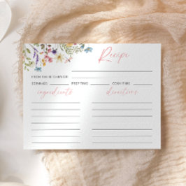 バタフライエレガントワイルドフラワーレシピカード