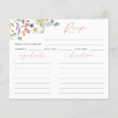 バタフライエレガントワイルドフラワーレシピカード (正面)