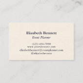 バタフライエレガント名刺 – カスタマイズ可能 名刺 (裏面)