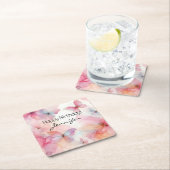 バタフライエレガント紙コースター スクエアペーパーコースター (インサイチュ)