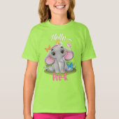 バタフライエレファントプレK 1日目新学期 Tシャツ (正面)