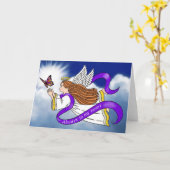 バタフライエンジェル カード (黄色い花)