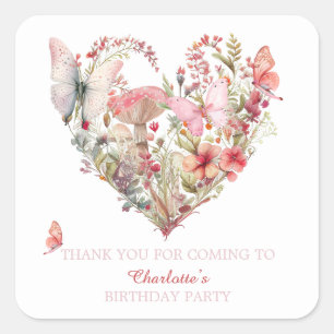 バタフライエンチャントフォレスト誕生日 スクエアシール