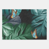 バタフライオブパラダイストロピカルターコイズ ラッピングペーパーシート (正面2)