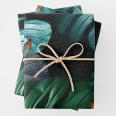 バタフライオブパラダイストロピカルターコイズ ラッピングペーパーシート (インサイチュ)