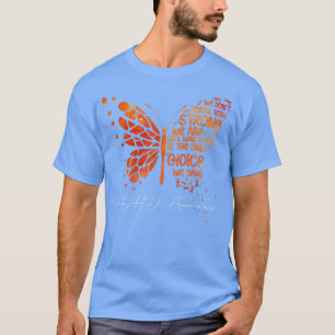 バタフライオレンジリボンADHD認識度 Tシャツ