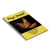 バタフライオンオレンジフラワー祈りの言葉ジャーナル ノートブック (右側)