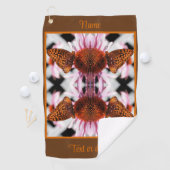 バタフライオンコンフロアーパーソナライズされた抽象芸術 ゴルフタオル (インサイチュ)