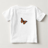 バタフライオンコーンフラワーベビー素晴らしジャージーTシャツ ベビーTシャツ (裏面)