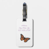 バタフライオンコーンフラワーラゲッジタグ ラゲッジタグ (裏面縦)