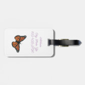 バタフライオンコーンフラワーラゲッジタグ ラゲッジタグ (裏面横)