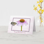 バタフライオンコーンフラワー20周年記念カード カード (黄色い花)