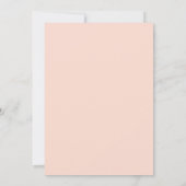 バタフライオンザウェイピンクフローラガールベビーシャワー 招待状 (裏面)