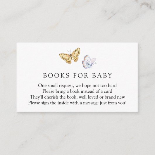 バタフライオンザウェイボホブックスベビー エンクロージャーカード (正面)