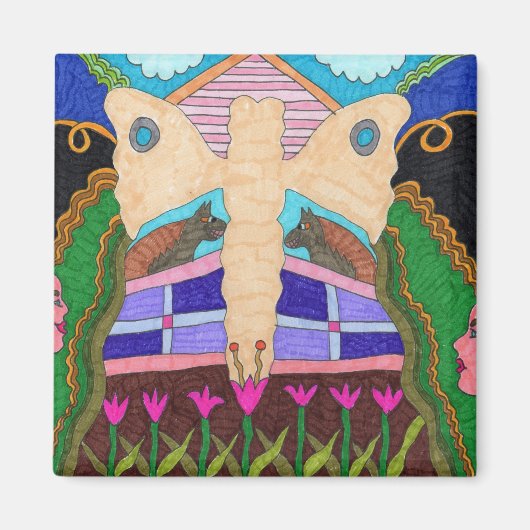 バタフライオンザファーム マグネット (正面)