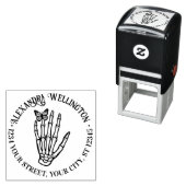 バタフライオンスケルトンハンドネーム差出人住所 セルフインキングスタンプ (インサイチュ)