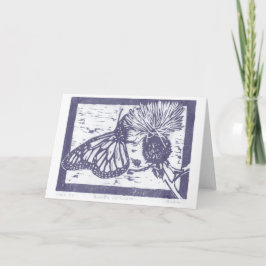 バタフライオンチスルウッドブ日本のロックプリント サンキューカード