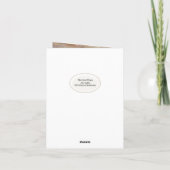 バタフライオンパフフラワー悔やみや弔慰ありがとう カード (裏面)