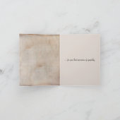 バタフライオンパフフラワー悔やみや弔慰ありがとう カード (内部)