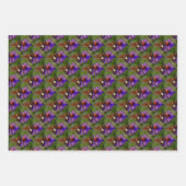 バタフライオンフラワー自然 ラッピングペーパーシート (正面3)