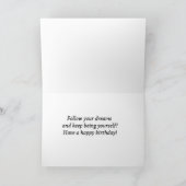 バタフライオンフラワー誕生日 カード (内部)