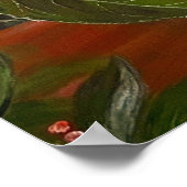 バタフライオンブッシュプリント ポスター (角)