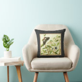 バタフライオンブルーミングブッシュヴィンテージ植物芸術 クッション (椅子)