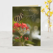 バタフライオンポ王室のインシアナ同情カード カード (黄色い花)