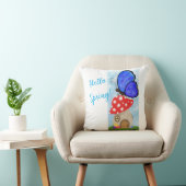 バタフライオンマッシュルーム装飾用クッション クッション (椅子)