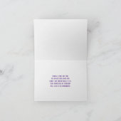 バタフライオンライラック悔やみや弔慰サンキューカード カード (内部)