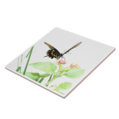 バタフライオンランタナ，オンホワイト タイル (側面)