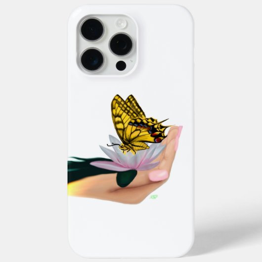 バタフライオンロータス開花 Case-Mate iPhoneケース (裏面)