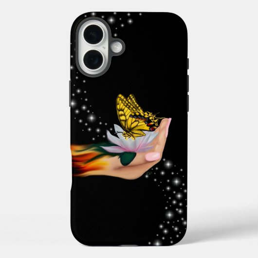 バタフライオンロータス開花 Case-Mate iPhoneケース (裏面)