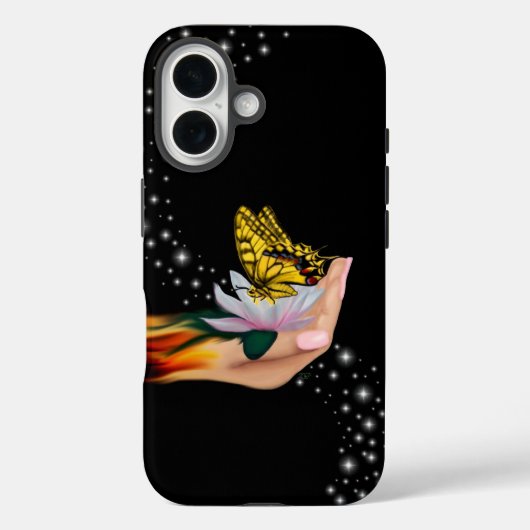 バタフライオンロータス開花 Case-Mate iPhoneケース (裏面)