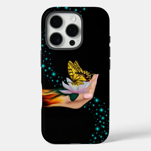 バタフライオンロータス開花 Case-Mate iPhoneケース (裏面)